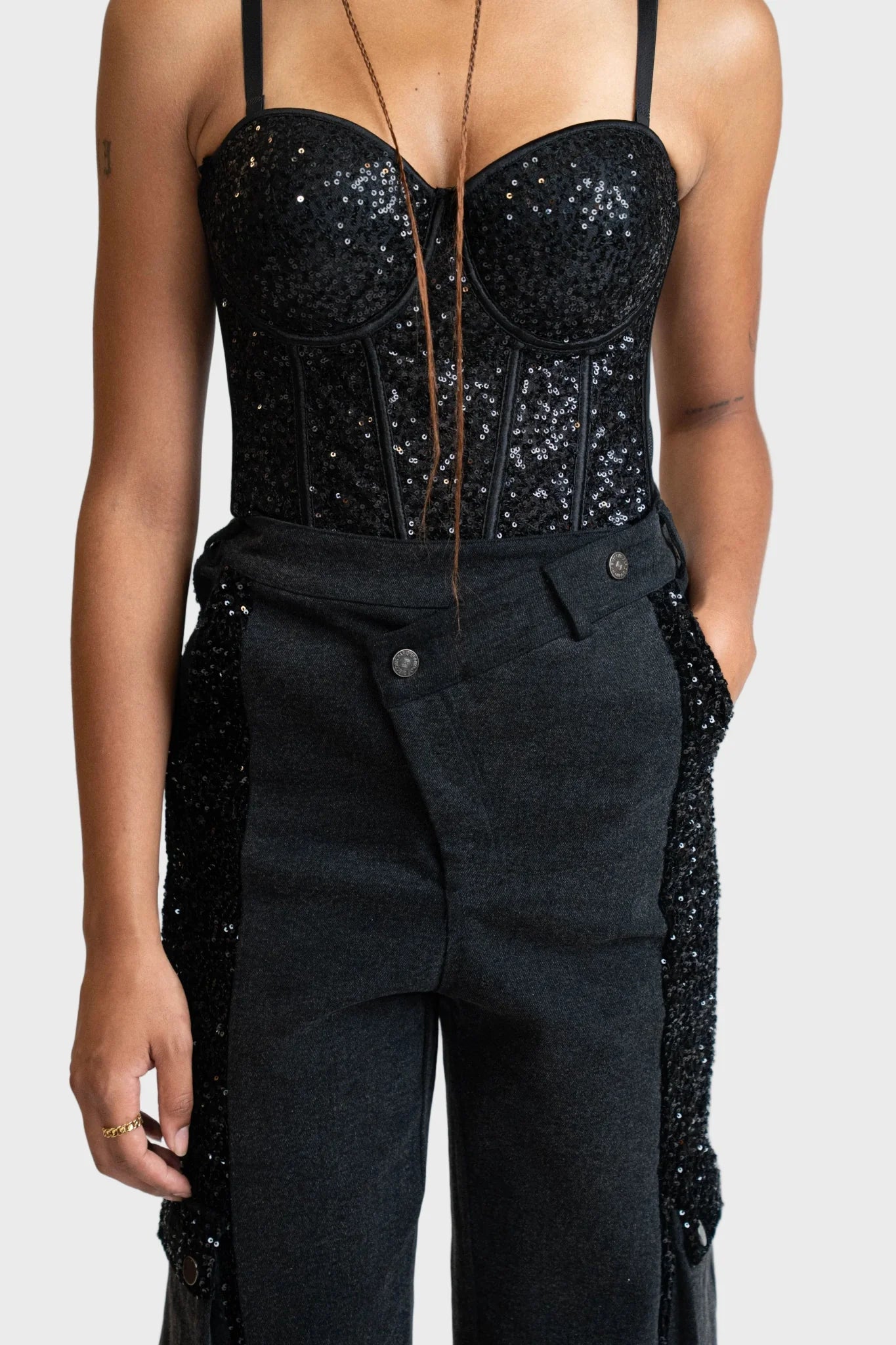 Le Noir Éclat Corset – Noir Sequin Edition