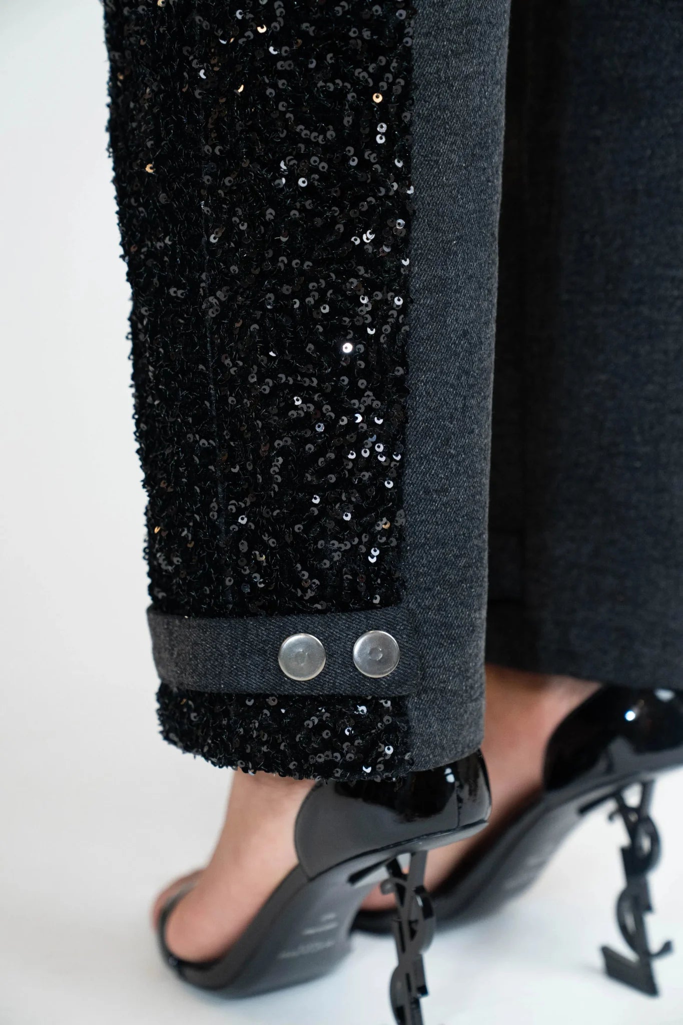 Noir Éclat Cargo Pant – Limited Sequin Edition