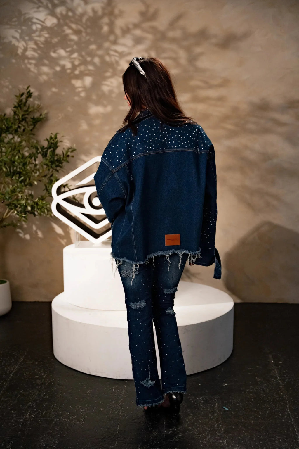 Rivière Indigo Clasp Jacket — Rhinestone Edition