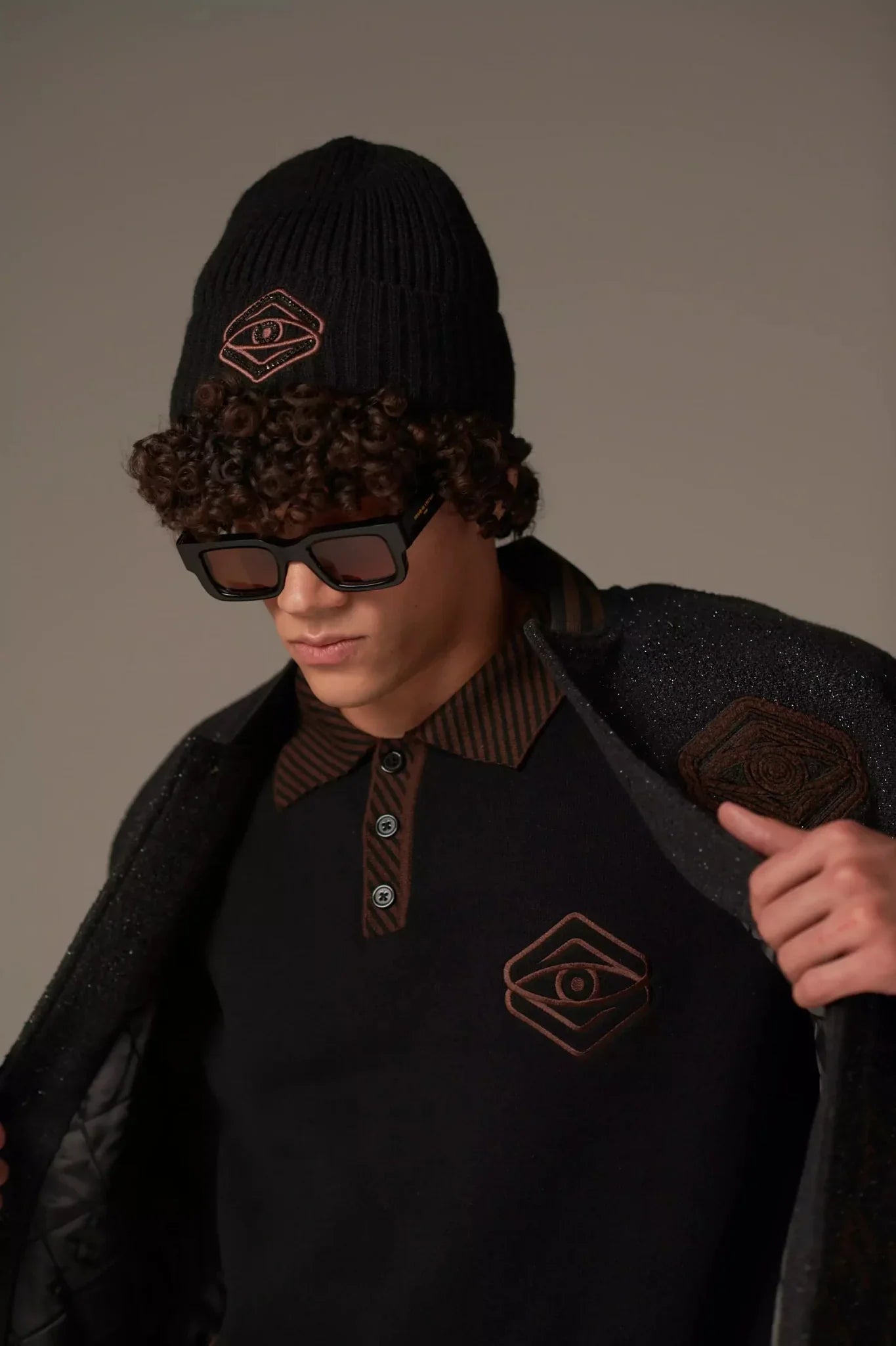 Varsity Noire Letterman
