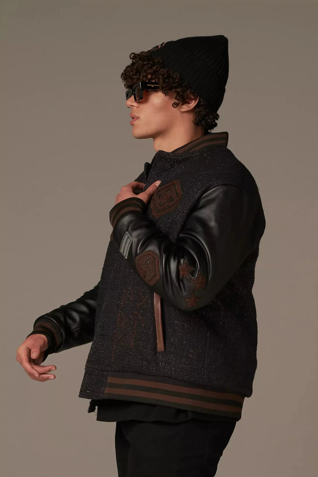 Varsity Noire Letterman